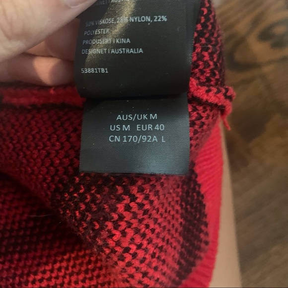 Bardot Red Zebra Knit in Red Zebra - Picture 7 of 7